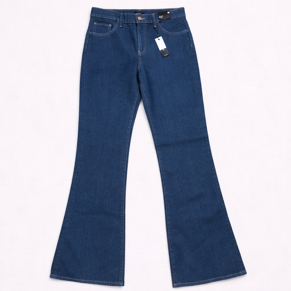 Express 70s Flare Jeans Womens 6R Dark Wash Mid Rise Conscious Edit NWT $98 - Picture 1 of 12